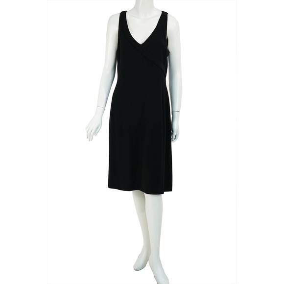 Emporio Armani Women's Black Wool Sheath Dress -Used - Size 12